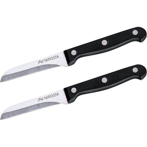 Lot de 2 couteaux à légumes inox lame 18 cm (1/4)