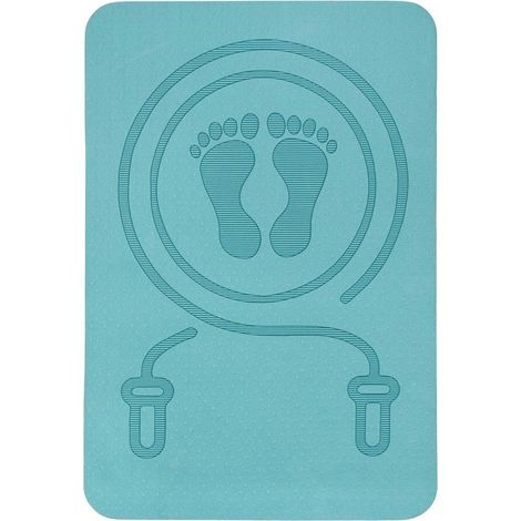 Tapis pour corde à sauter — Tapis de sol dédié pour salle de sport à domicile Tapis de yoga extra-épais et insonorisant Tapis de fitness et d'exercice antidérapant (60 x 40 cm) (1/5)