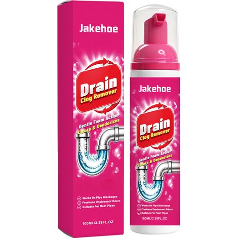 Le déboucheur de canalisations JAKEHOE, 100 ml, élimine les taches et le tartre des toilettes et des canalisations de cuisine, dissout la graisse et laisse une finition propre et fraîche. (1/5)