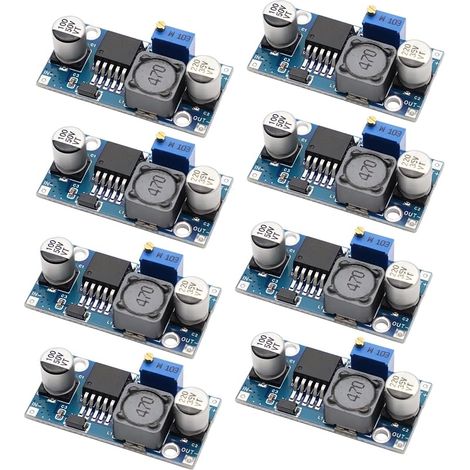 8PCS convertisseurs step down, module convertisseur buck DC-DC, module d'alimentation réglable avec régulateur de tension de 3,2-46 V à 1,25-35 V (1/5)