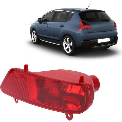 Feu arrière de brouillard pour voiture, Accessoires de Voiture de Remplacement Compatible pour Peugeot 3008 5008 2009-2016 (Droite)