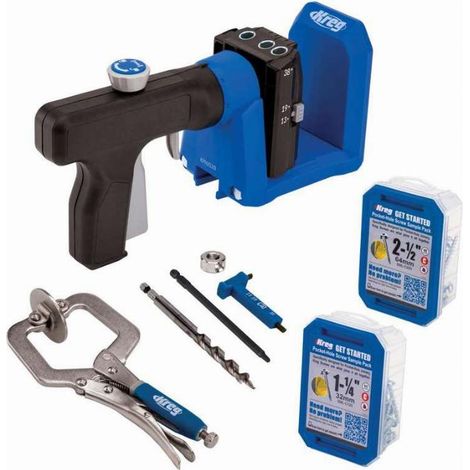 Gabarit de perçage KREG Jig 520 PRO – Accessoire pour perceuse magnétique – Épaisseur 13 à 38 mm – Poignée VersaGrip – Construction en acier renforcé