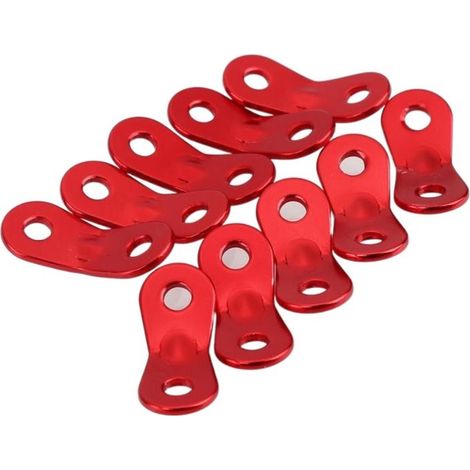 30 tensores de cuerda de aleación de aluminio para camping, ajustadores de cuerda antideslizantes y duraderos para lonas y tiendas de campaña, color rojo. (1/5)