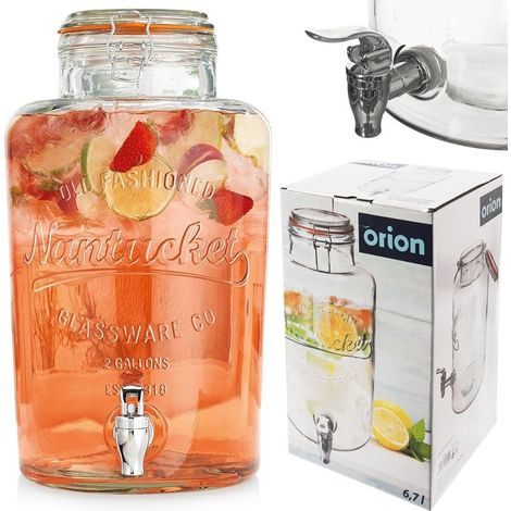 Tarro de cristal para bebidas con grifo, 6,7 l (1/5)