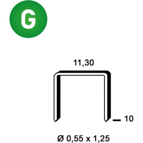 3 360 Agrafes Galvanisées Pb-10 - 11.3x10x0.55x1.25 mm - D-Work (1/5)