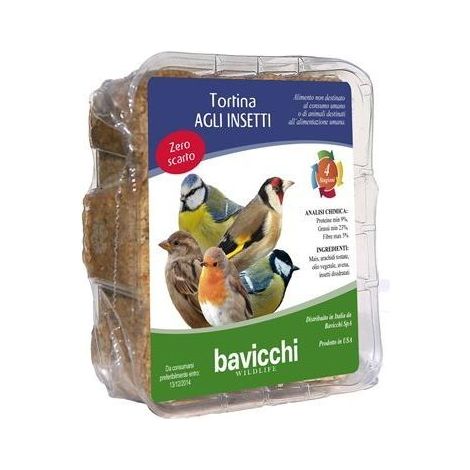 TORTINA INSETTI PER UCCELLI SELVATICI DA 315G DI BAVICCHI