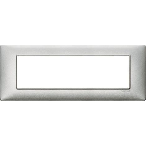 Placca 7M argento metallizzato Vimar Plana 14657.71