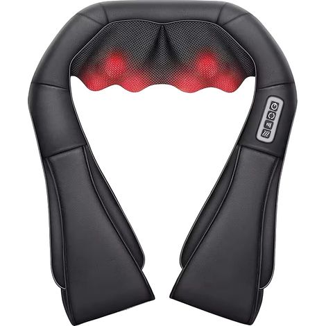 Massager Shiatsu, Pétrissage en Profondeur, Thérapie par Chaleur, Panneau à 4 boutons, 220 V (1/2)