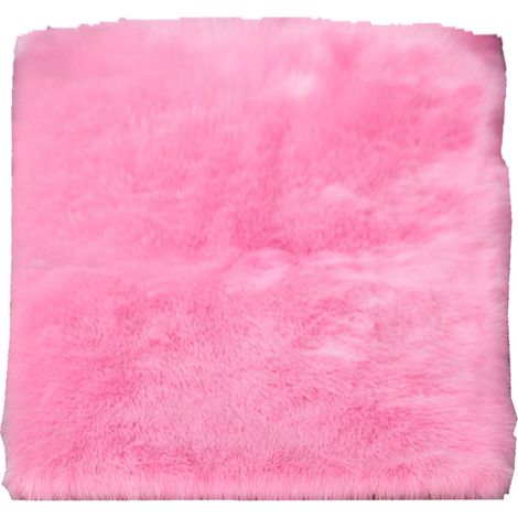 1 Tapis en fausse fourrure, surface pelucheuse douce, dos antidérapant, pour salon chambre salle à manger (1/5)