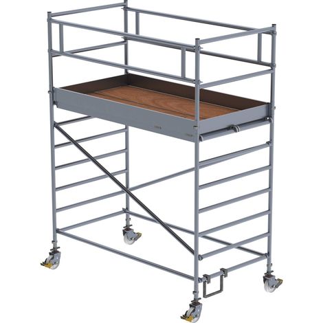 MUNK Rollgerüst mit Doppelplattform 1,35x2,45m Plattform, 4,35m AH (1/3)