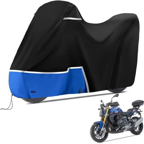 Bâche de Protection pour BMW r1250gs r1300gs f650gs f750gs (avec Coffre), Tissu Oxford 420D Housse Protection Moto extérieur, Imperméable et résistante aux intempéries