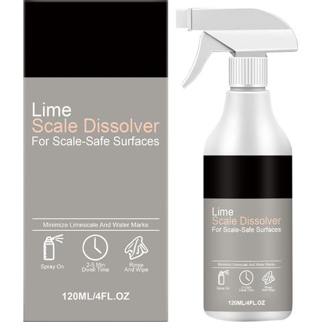 Nettoyant anticalcaire pour le nettoyage quotidien des surfaces de la robinetterie de salle de bain, éliminant les traces d'eau et le calcaire, et apportant de la brillance. 120 ml (1/5)
