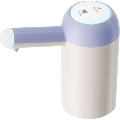 Pompe à eau électrique sans fil pour bonbonnes d'eau, distributeur d'eau automatique, blanc et violet. (1/5)