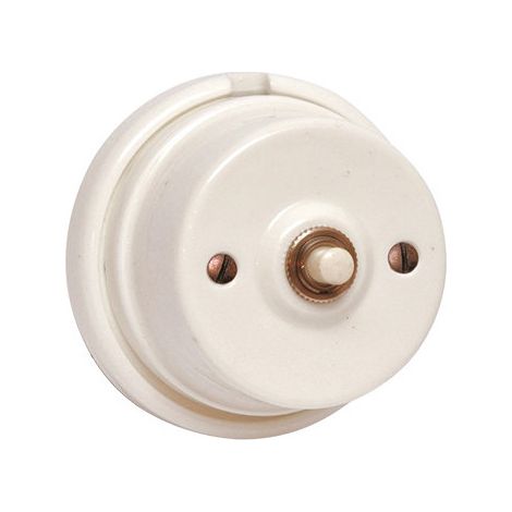 Botón de porcelana Ø 60 mm para instalaciones a la vista