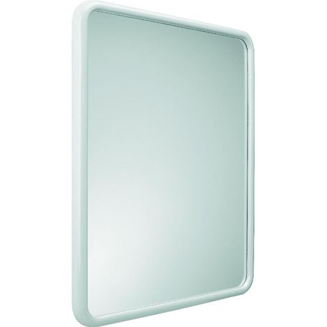 Espejo de baño 56x68 cm espejo de pared blanco de durolite mod. Linea