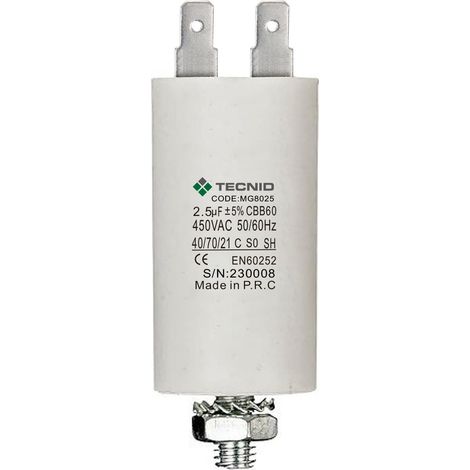 CONDENSATORE DI SPUNTO CON VITE PER MOTORI ELETTRICI 450V - (1/5)