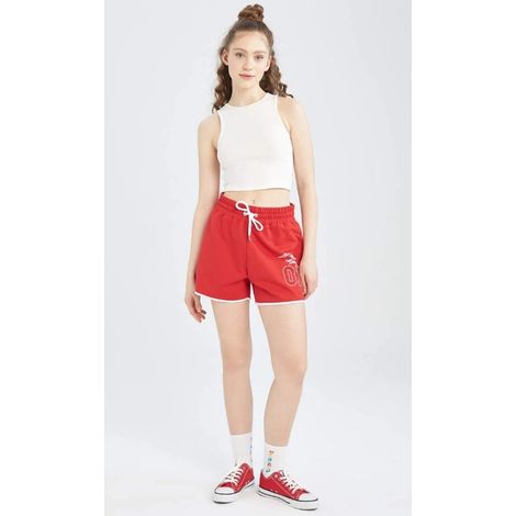 Pantalones deportivos rojos de mujer Defacto con nudo M 3J9G6B T1A (1/3)