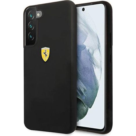 Estuche rígido Ferrari FESSIHCS22SBK S22 S901 negro/negro On Track Silicone