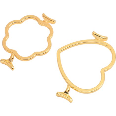Stück Wachssiegelformen aus Zinklegierung, goldene Herz- und Blumenform, Siegelringe zum Verpacken von Geschenken, Hochzeitseinladungen, Umschlägen und Karten (1/5)