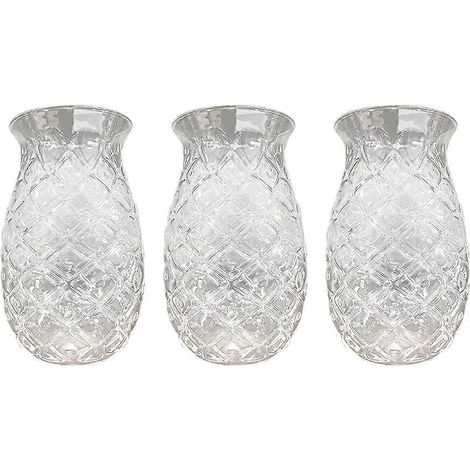 Lot de 3 verres à cocktail ananas en relief, verres à jus pour cocktails et boissons (1/5)