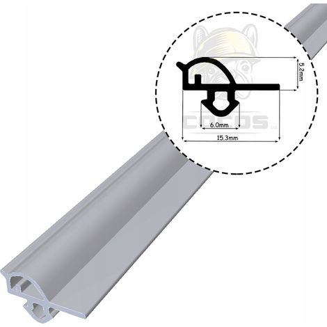 Junta para ventanas de PVC S-1900 VEKA GRIS 1m (1/5)