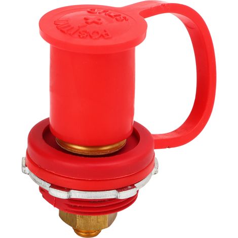 Borne de batterie à code couleur 250 A, connecteur à goujon de 3/8 po avec capuchon pour voitures, VR et bateaux, rouge (positif) (1/5)