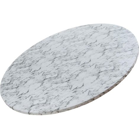Nappe de table ronde extensible avec bord élastique, blanc, (1/5)