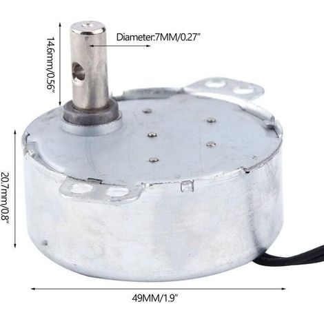 Moteur Synchrone De Micro-Ondes Electrique Adapté Au Moteur De Table Remplacement Plateau Tournante De Moteur De Synchron Rond 4W CW/CCW 220-240V(8-10RPM) (1/3)