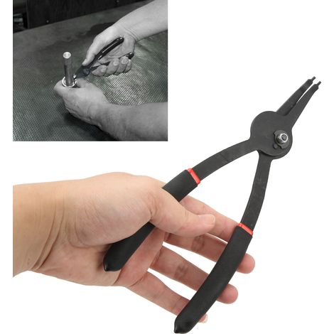 Pince à circlips internes/externes à pointe fixe de 9 pouces, outil de réparation automobile, 45° (1/5)
