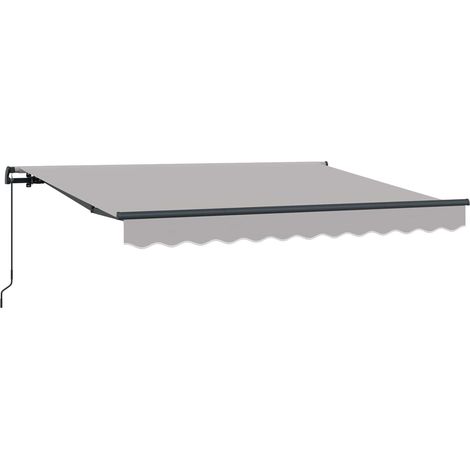 Maison Exclusive - Auvent Rétractable Gris clair 250 x 200 cm tissu (1/4)