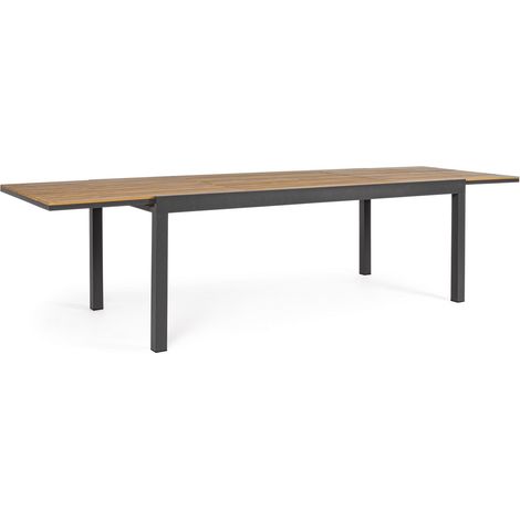 Tavolo Allungabile in alluminio con piano in Polywood 200-300X95 Antracite (1/5)
