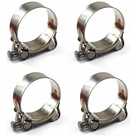 4 pièces 52-55mm Colliers de serrage à boulon en T Acier inoxydable 304 Collier de serrage (1/5)