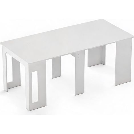 Table de salle à manger pliable blanc 180 x 85 x 75 cm (1/5)