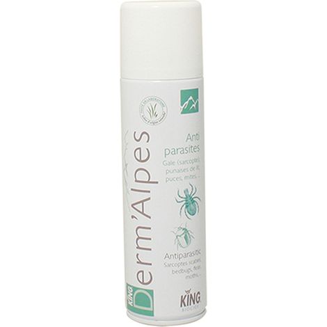 Aerosol Anti Puces Punaises de Lit Gale - KING DERM'ALPES - Protection 6 Mois - 250ml