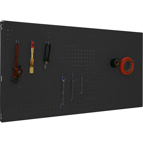 Simonrack Pannello murale antracite con 8 ganci in metallo (1/2)