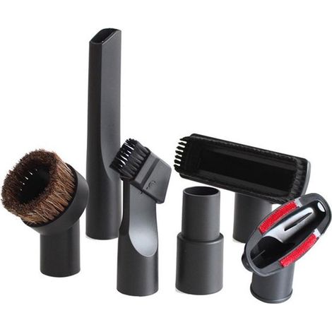 Set di 6 accessori per aspirapolvere con raccordo, spazzola per mobili, bocchetta per fessure, bocchetta per aspirapolvere, testina per aspirapolvere, piedino per aspirapolvere, spazzola e spazzola un (1/5)