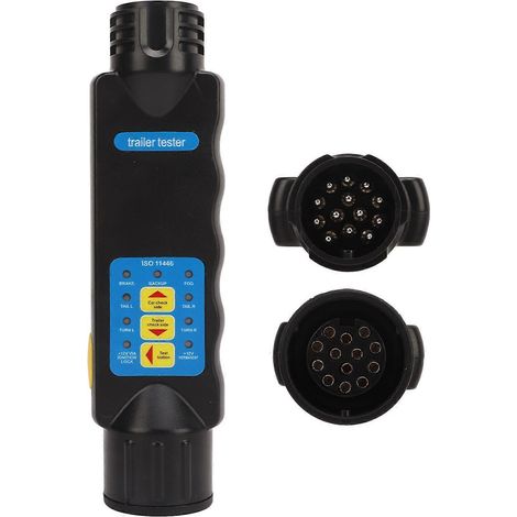 Ensemble de test de câblage pour remorque 12V 13 broches (fiche et prise), compatible avec les remorques, les camping-cars, les calèches et les porte-vélos. (1/5)