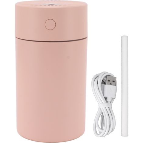 Portable Small Humidifier Silent USB Desktop Humidifier with Colorful Night Light for Car Home Office Bedroom Pink