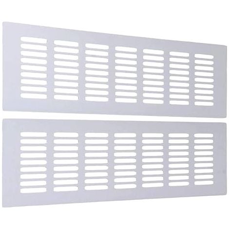 Grille D'aeration Grille D'aeration Rectangulaire Grille de Ventilation Grille de Ventilation Rectangulaire Grille D'aération Aluminium pour une Ventilation (30 cm) 2 Pièces，argent