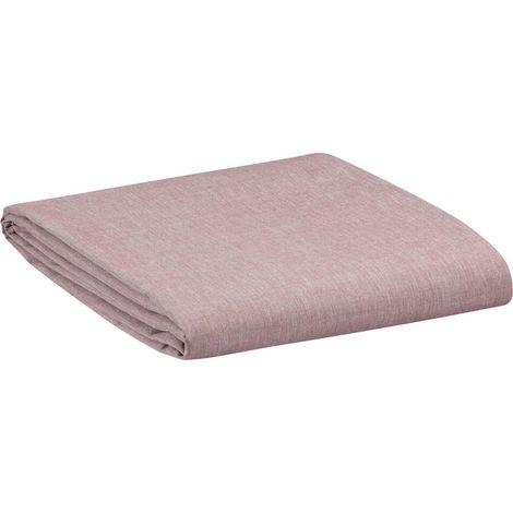 Drap Housse en Coton Peigné Rouge Vin 140 x 190 cm pour Lit 2 Personnes Bonnet 30 cm - PANGIVO (1/2)