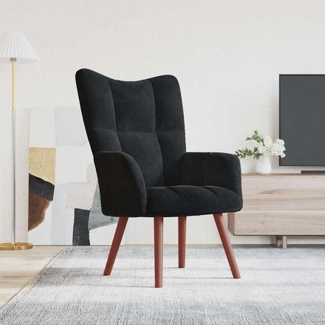 vidaXL Chaise de relaxation Noir Velours (1/5)