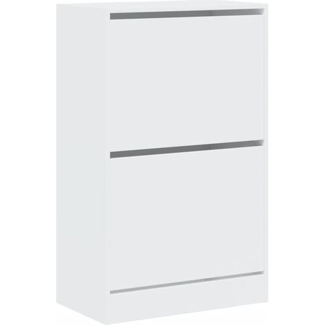 Zapatero mueble para entrada pasillo y salón 60 x 34 x 96,5 cm madera de ingeniería blanca 020021483 (1/5)
