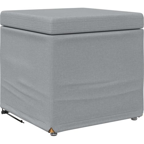 Stool Light Grey 41 x 41 x 40 cm Fabric and Engineered Wood vidaXL