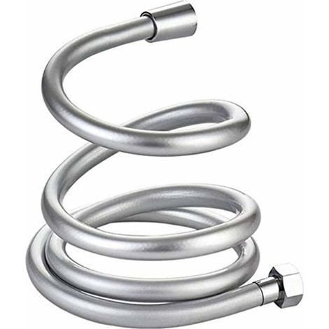 Tuyau de Douche de Tuyau 2M,Chrome Flexible Tuyau Haute Qualité Tuyau,Douche Universel Extensible Tuyau en Acier Inoxydable Anti-Explosion Tuyau,Anti-Torsion et Anti-Corrosion Tuyau (argent) (1/5)
