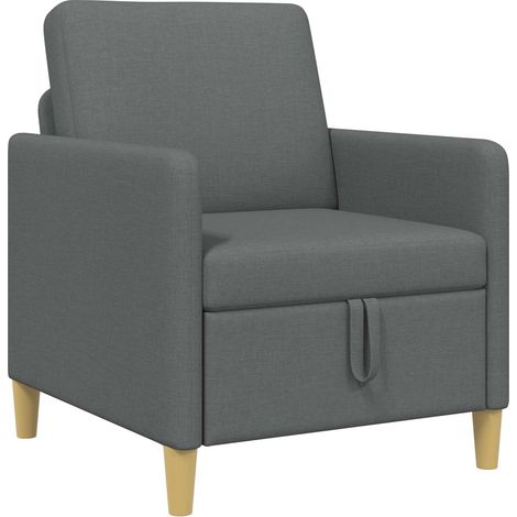 Sofa with Storage Dark Grey 72 x 78 x 87 cm Polyester vidaXL (1/5)
