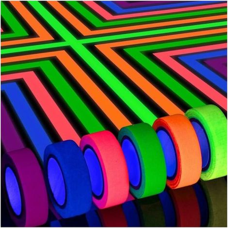 Neonfluoreszierendes Klebeband in verschiedenen Farben, für UV-Partys (1,5 cm x 5 Meter) (1/5)
