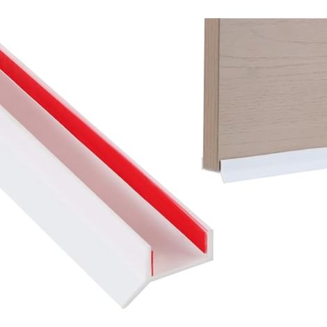 Profilé d'étanchéité en silicone de 1,7 cm x 3 m pour plinthes de cuisine blanches, profilé emboîtable pour plinthes de 15 à 17 mm, étanche à l'eau et à la poussière. (1/5)