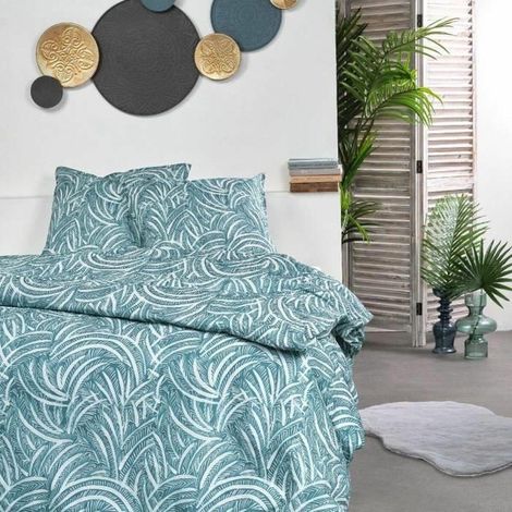 Today Azul parure de lit bleu coton 260x240 cm (1/3)
