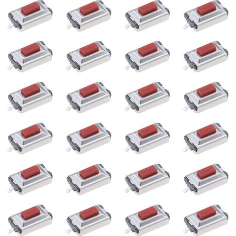 100pcs Micro Interrupteur Tactile Bouton Poussoir Interrupteur Tact pour Voiture Bateau Lumière Tapis Roulant TV Instrument Équipement Électrique SMD 6x3x2.5mm (1/5)