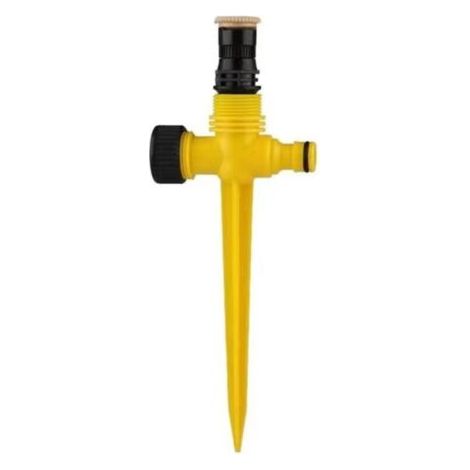 BUNTHAUS Lot de 4 arroseurs de pelouse, arroseur de jardin rotatif à 360°, système d'arrosage automatique avec arroseur réglable (jaune) (1/4)